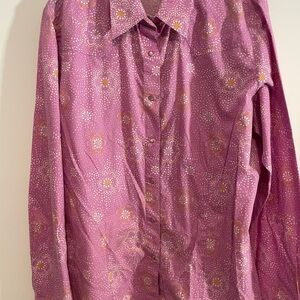 Rockies Pink Floral Button Down Shirt